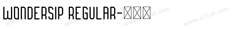 Wondersip Regular字体转换